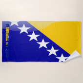 Bosnische Flagge Strandtuch (Vorderseite)