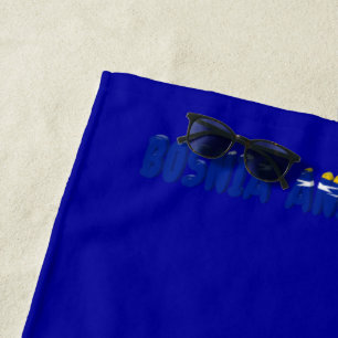 Bosnische Flagge Strandtuch