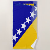 Bosnische Flagge Strandtuch (Vorderseite)