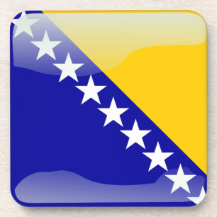 Bosnische glatte Flagge Untersetzer