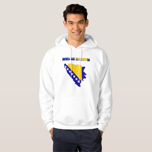 Bosnische Landesflagge Hoodie (Vorne ganz)