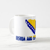 bosnische Landesflagge Kaffeetasse (Vorderseite Links)
