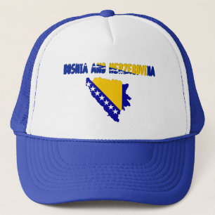 Bosnische Landesflagge Truckerkappe
