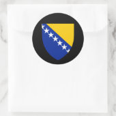 Bosnische Wappen - Bosnien und Herzegowina Runder Aufkleber (Tasche)
