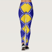 Bosnischer Flaggenverlauf Leggings (Rückseite)