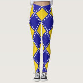 Bosnischer Flaggenverlauf Leggings (Vorderseite)
