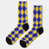 Bosnischer Flaggenverlauf Socken (Linkes Detail)