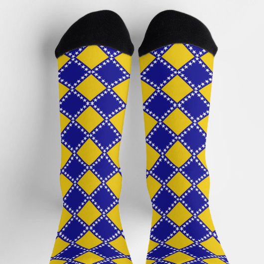 Bosnischer Flaggenverlauf Socken (Oben)