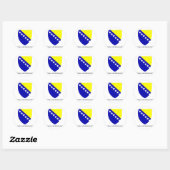 bosnisches Emblem Runder Aufkleber (Blatt)