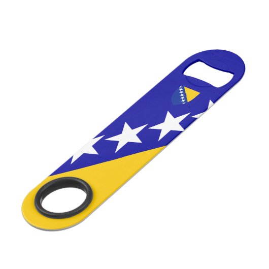 bosnisches Wappen Speed Flaschenöffner (Rückseite Schrägansicht)