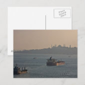 Bosporus bei Sonnenuntergang Postkarte (Vorne/Hinten)