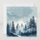 Bosque con nieve Einladung (Rückseite)