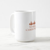 Bosque de Árboles de Navidad con Brillo Oro Rosado Kaffeetasse (Vorderseite Links)