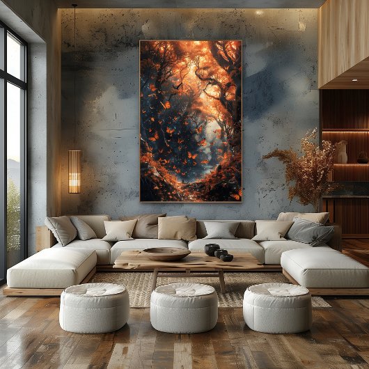 Bosque Encantado: Maravilla de Mariposas Bicolor Poster