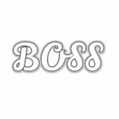 BOSS ADORABLE DESIGN AUFKLEBER (Vorderseite)