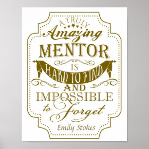 Boss Art Print Chef Dame Mentor Gold Zoll Poster