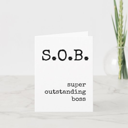 Boss Aufwertung, lustige, sarkastische Karte (Vorderseite)