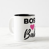 Boss Babe 2 Zweifarbige Tasse (Vorderseite Links)
