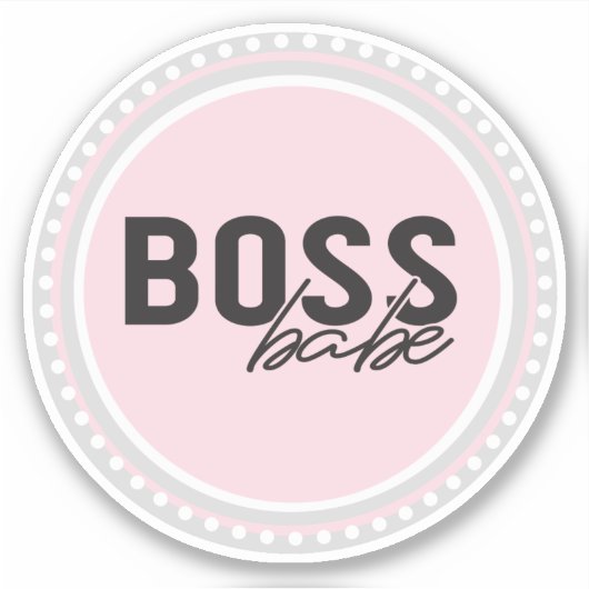 Boss Babe Aufkleber (Vorderseite)