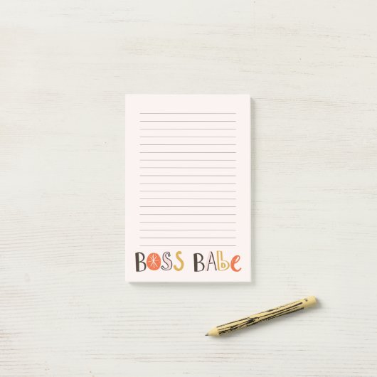 Boss Babe benutzerdefinierter magnetischer Notepad Post-it Klebezettel (Auf Schreibtisch)