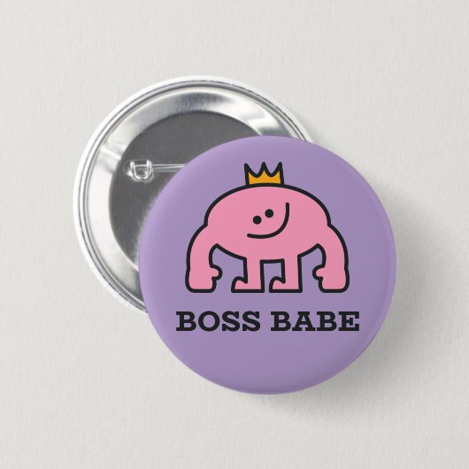 Boss Babe Button - Pinback-Flair (Vorne & Hinten)