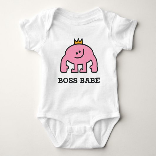 Boss Babe Crosa Abbildung Baby Bodysuit Baby Strampler (Vorderseite)