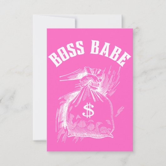 Boss Babe Dankeskarte (Vorderseite)