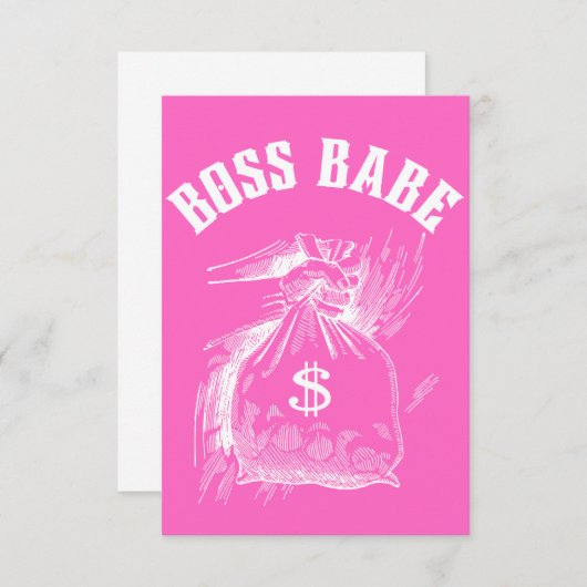 Boss Babe Dankeskarte (Vorne/Hinten)
