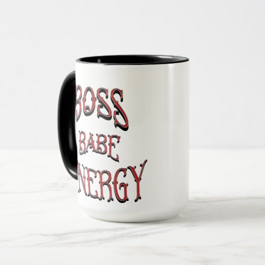 Boss Babe Energy Tasse (Vorderseite Links)