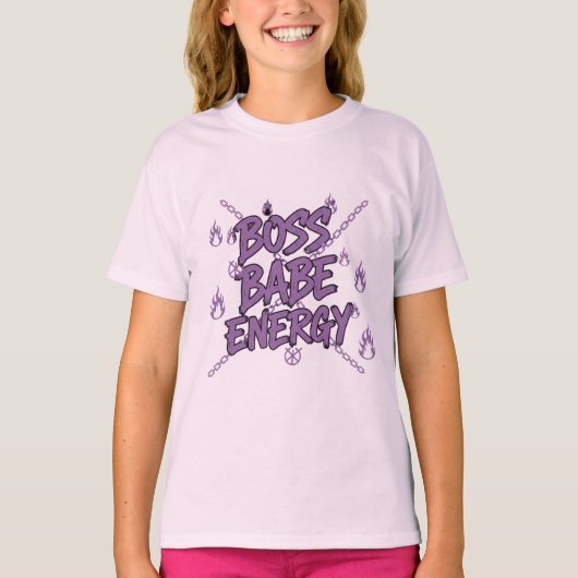 Boss Babe Energy – white Power Tee (Vorderseite)