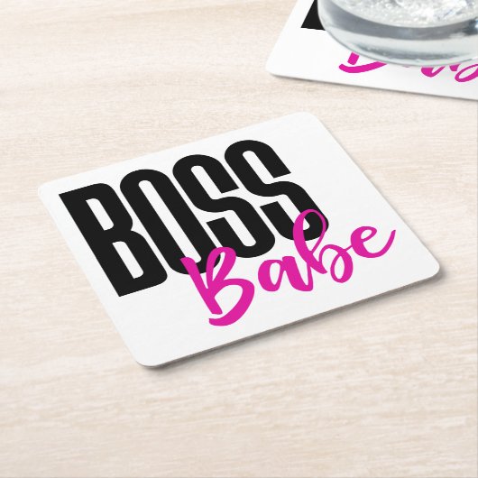 Boss Babe Entrepreneur Success Goals Dreams Mama Rechteckiger Pappuntersetzer (angewinkelt)