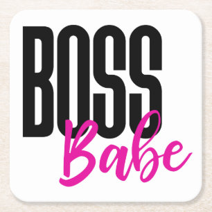 Boss Babe Entrepreneur Success Goals Dreams Mama Rechteckiger Pappuntersetzer