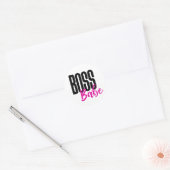 Boss Babe, Girl Boss Runder Aufkleber (Umschlag)