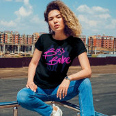 Boss Babe Hustle Script Typografie T-Shirt