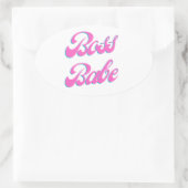 Boss Babe Ovaler Aufkleber (Tasche)