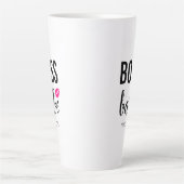 Boss Babe personalisieren | Pink Kiss | Rosa Lippe Milchtasse (Vorderseite)