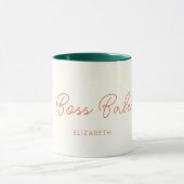 Boss Babe Retro Kundenname Kaffeezubereitung Tasse (Zentrum)