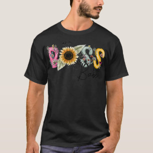 Boss Babe Sunflower Girl Feminist Inspirational T-Shirt