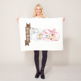 Boss Babe wirft Fleecedecke für gemütliche Zuhause