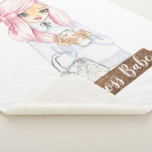 Boss Babe wirft Sherpa-Decke für gemütliche Zuhaus Sherpadecke (3/4)