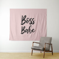 Boss Babe Zitat Black Pink Simple Typografie