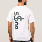 BOSS Back Print T - Shirt Trend Abstrakt Black Gre (Rückseite)
