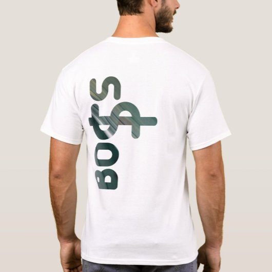 BOSS Back Print T - Shirt Trend Abstrakt Black Gre