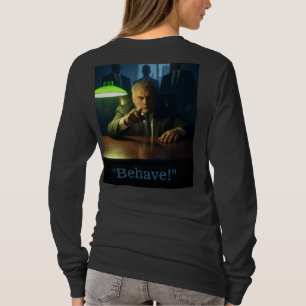 Boss benehmen sich Frauen schwarzen langen Ärmel T T-Shirt