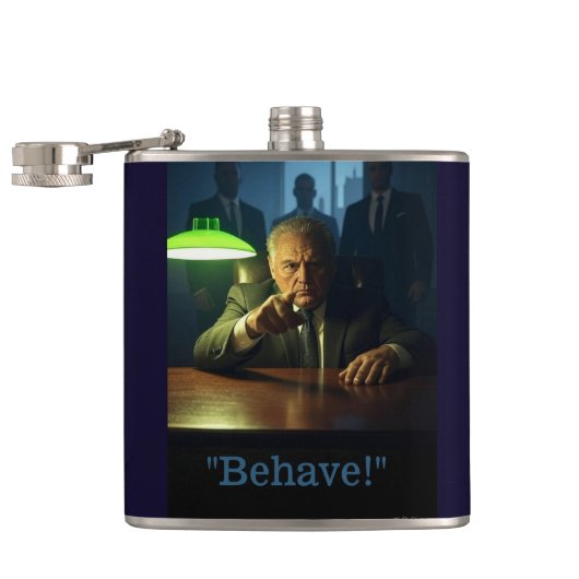 Boss benehmen sich umhüllt Flasche Flachmann (Geöffnet)