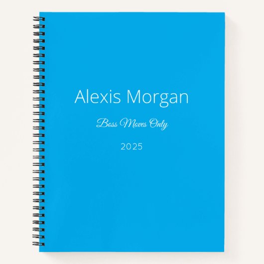 Boss bewegt den Tagesplaner Notizblock (Vorderseite)