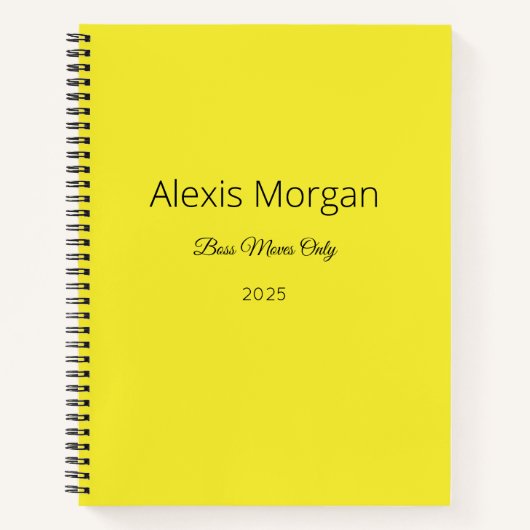 Boss bewegt den Tagesplaner Notizblock (Vorderseite)