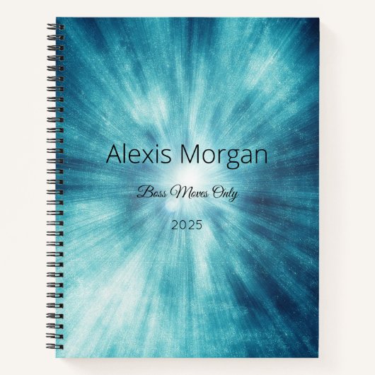 Boss bewegt den Tagesplaner Notizblock (Vorderseite)