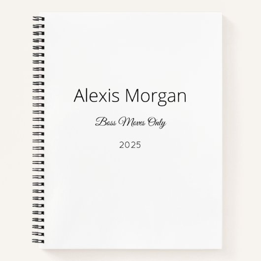 Boss bewegt den Tagesplaner Notizblock (Vorderseite)