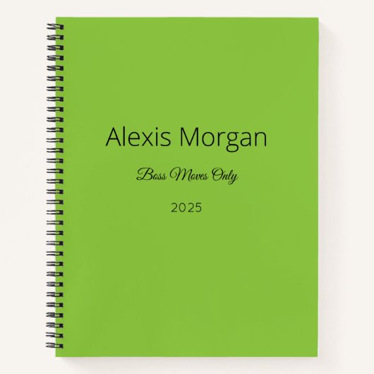 Boss bewegt den Tagesplaner Notizblock (Vorderseite)